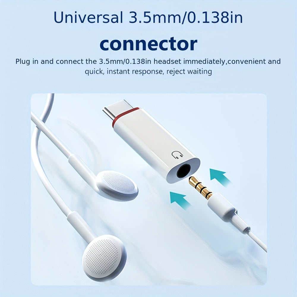 USB C to 3.5mm Audio Adapter for iPhone Samsung Devices Male to Female Headphone Converter