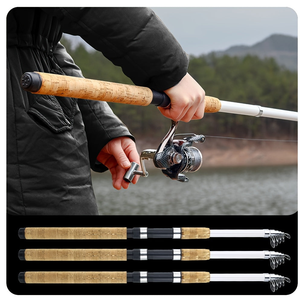 Portable Fiberglass Spinning Fishing Rod 2.1m-3.6m Travel Lightweight Durable