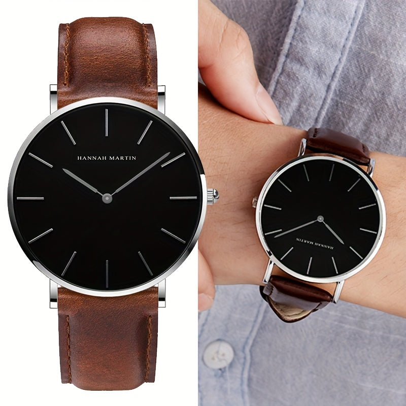 Men's Slim Minimalist Watch 6.9mm Thin Business Dress Watch