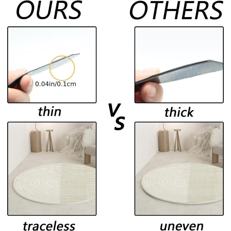 Black Non-Slip Carpet Clips Set for Living Room, Dining Room, Bathroom