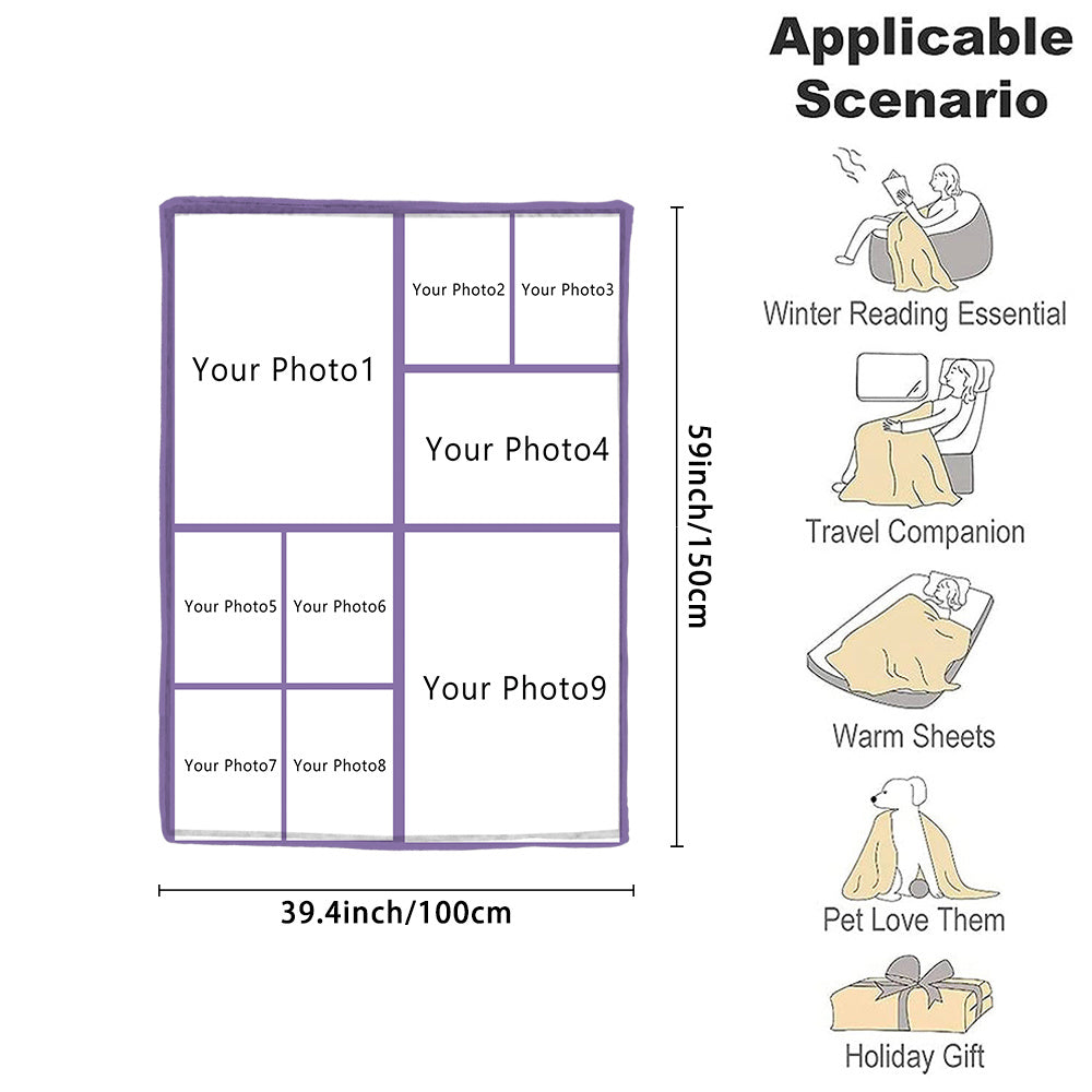 Personalized Couple Flannel Throw Blanket Soft Warm Gift for Couch Bed Camping