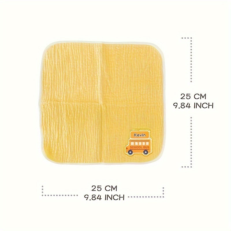 Набор из 3 персонализированных детских полотенец - изготовлены из сверхмягкой, супер впитывающей марли с очаровательными мультяшными узорами различных цветов