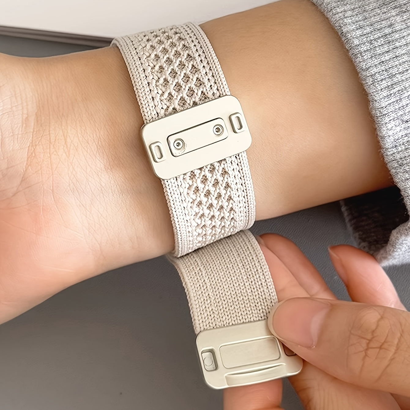 Nylon Braided Magnetic Buckle Watch Strap for Apple Watch Series Ultra S10 S3 38mm 49mm Men Women