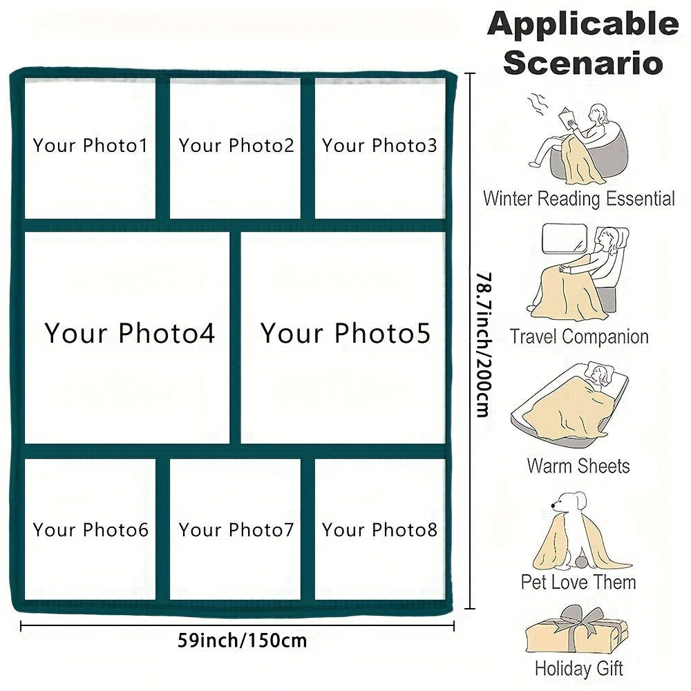 Индивидуальное фланелевое одеяло с фотографией, мягкое теплое одеяло с памятью для пар, семей, дивана, кровати, кемпинга