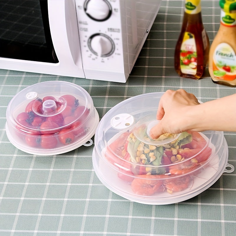 2 Pieces Microwave Oven Food Covers, Transparent Plastic, Anti-Splash Bowl Covers