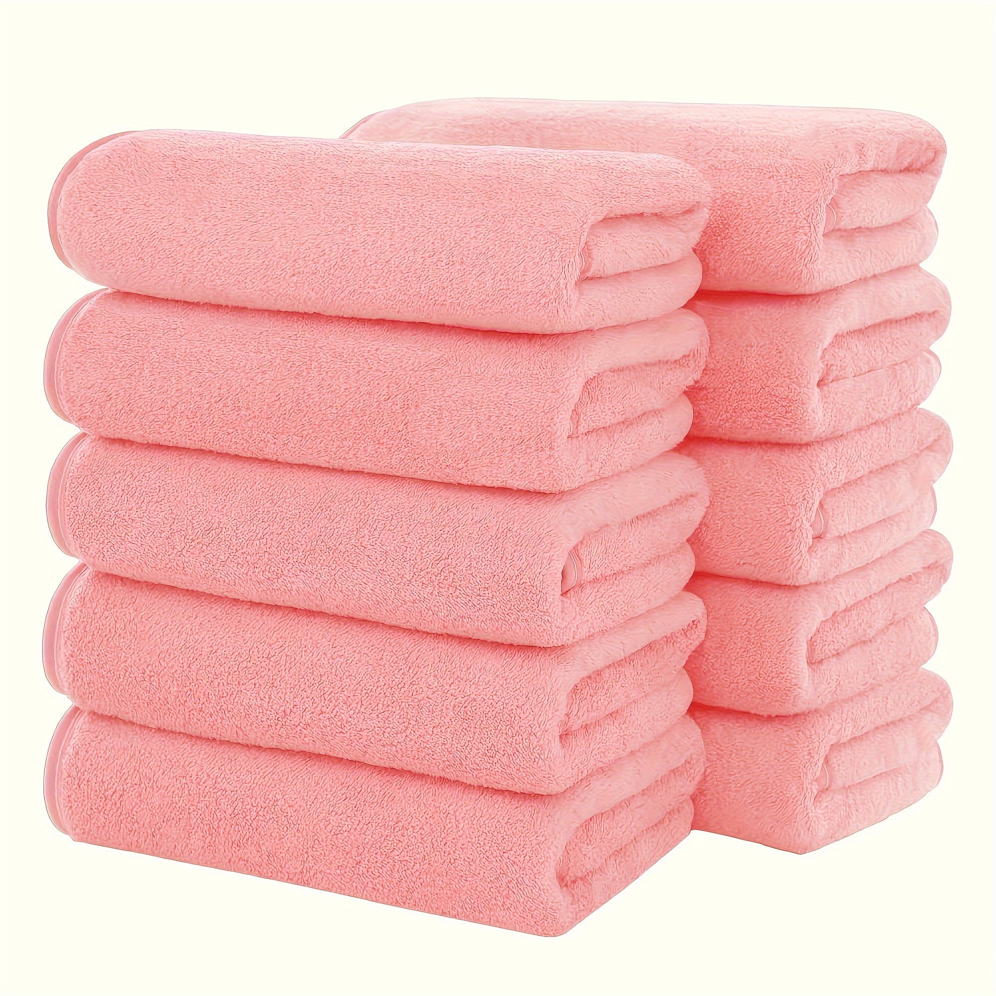 Juego de 10 toallas de mano de poliéster ultra suaves y absorbentes 35x74cm para baño gimnasio ducha spa