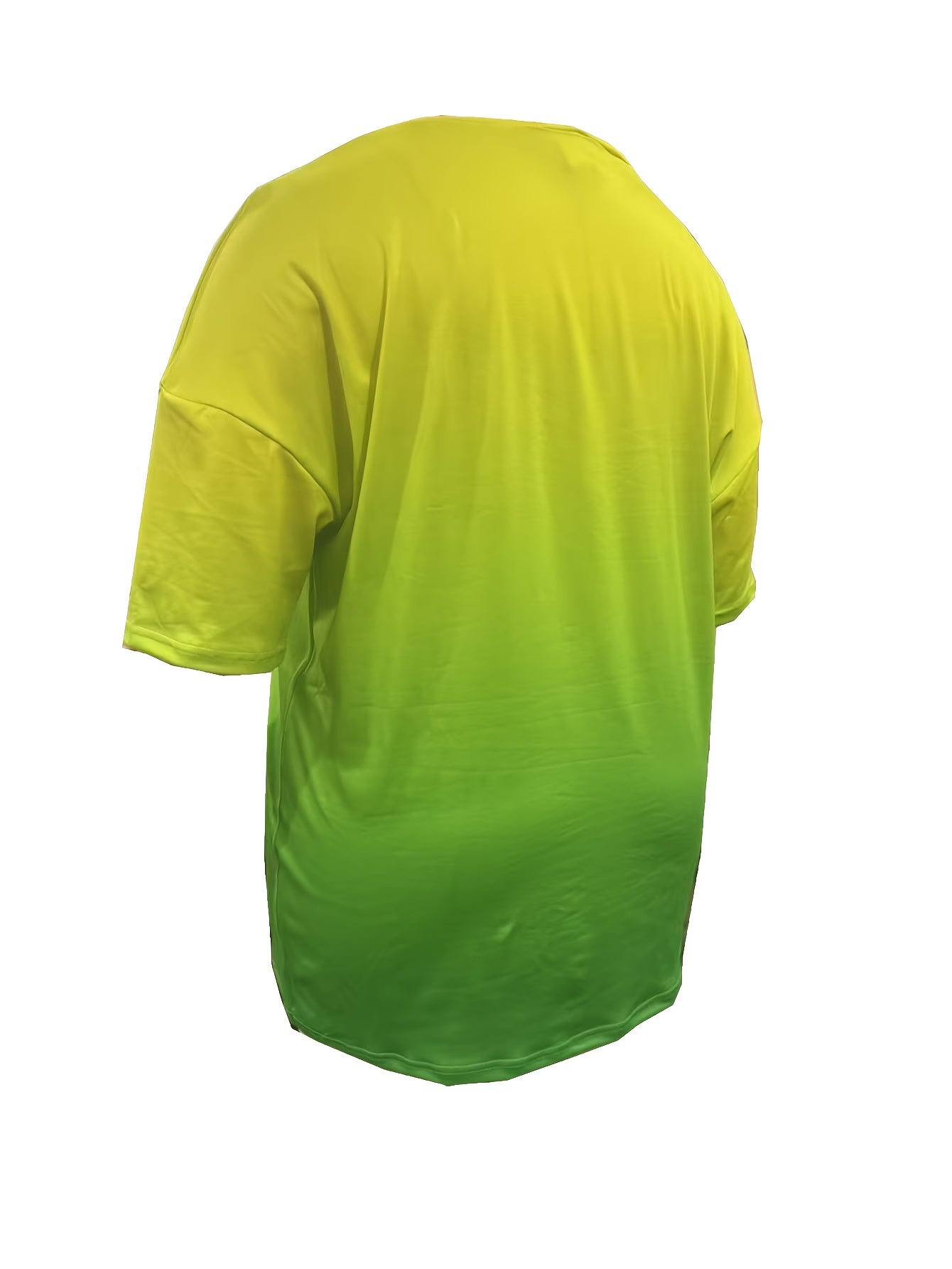 Plus Size Gradient Loose Casual T-Shirt for Women Large Fit