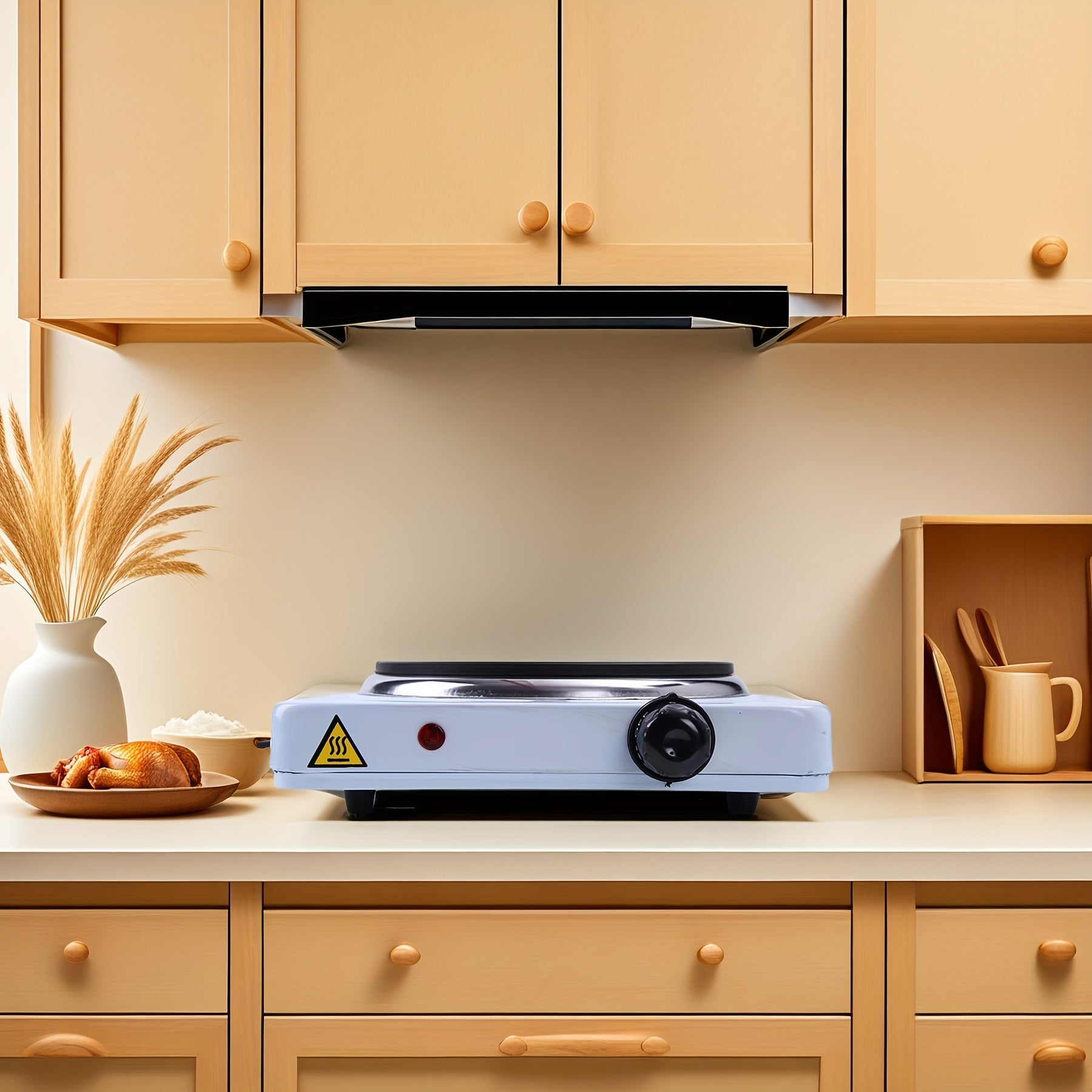 1000W Electric Heating Stove with Magnetic Plate – Compact, Safe & Versatile