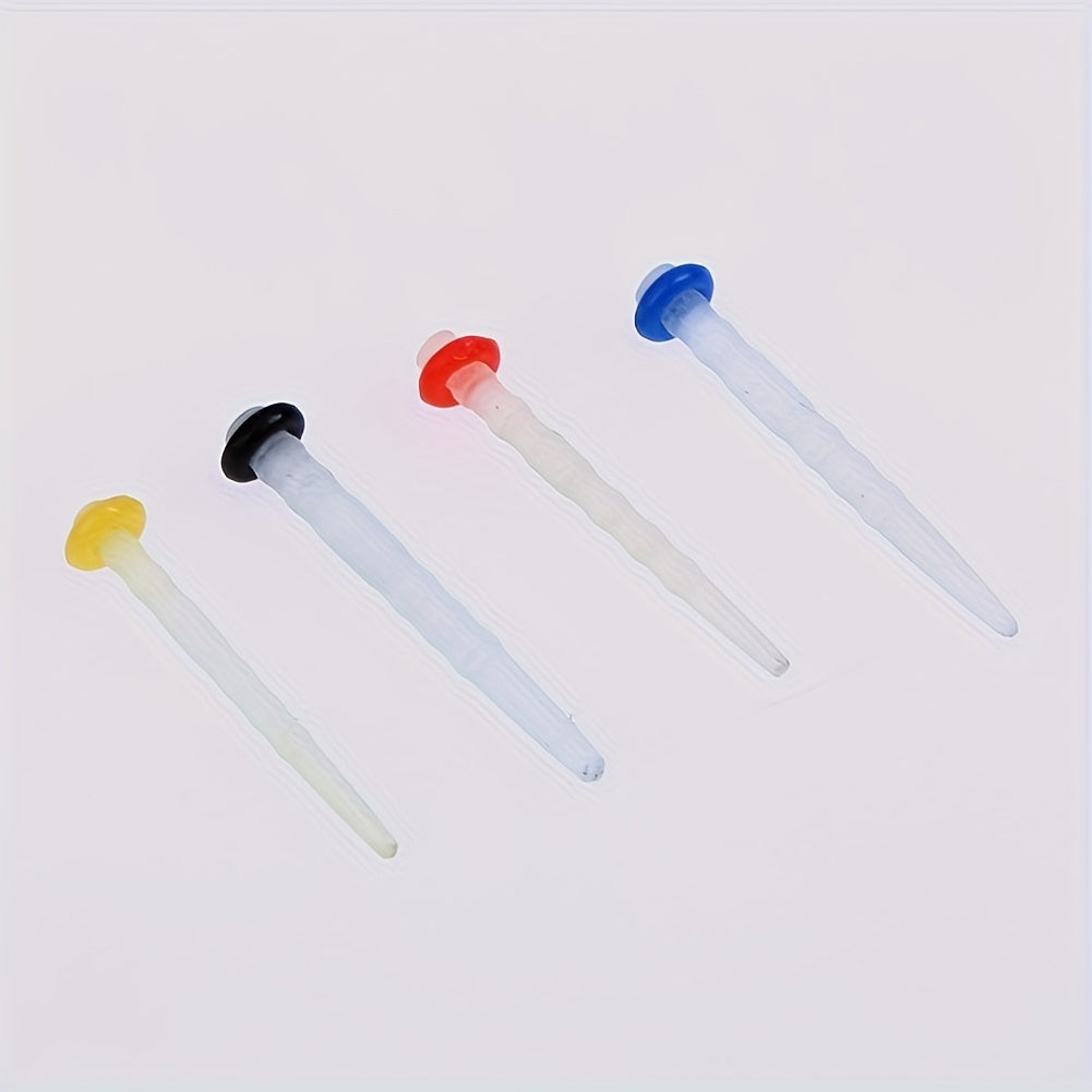 50pcs Quartz Fiberglass Rods with Matte Finish Transparent Blue Yellow Threaded Ends Industrial