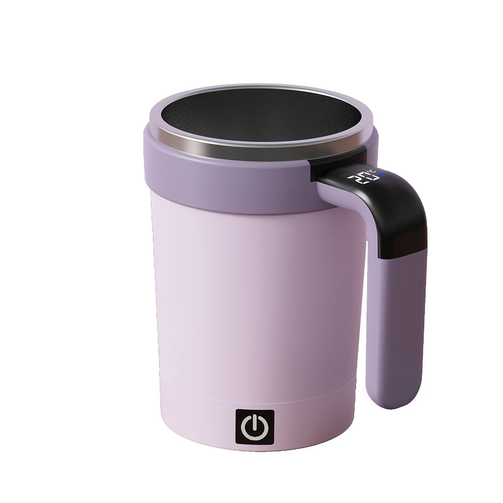 Automatic Magnetic Stirring Coffee Cup With Temperature Measurement Portable Electric Mug