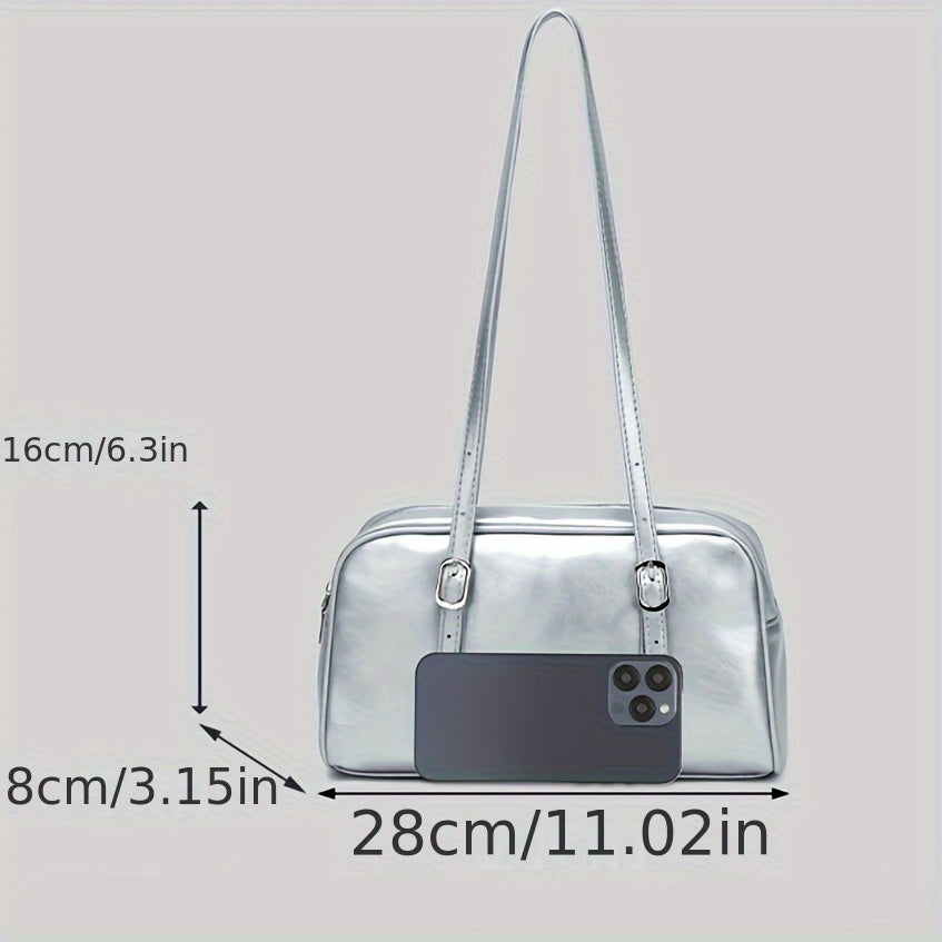 Girls Winter Shoulder Bag Large Capacity Soft Leather Water-Resistant Casual