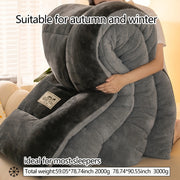 All-Season Velvet Sherpa Comforter Insert Breathable Quilted Cozy Bedding