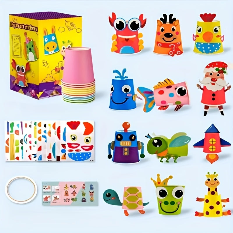Educational Art and Craft Set for Kids Ages 3-6 with Stickers and Fine Motor Skills Development