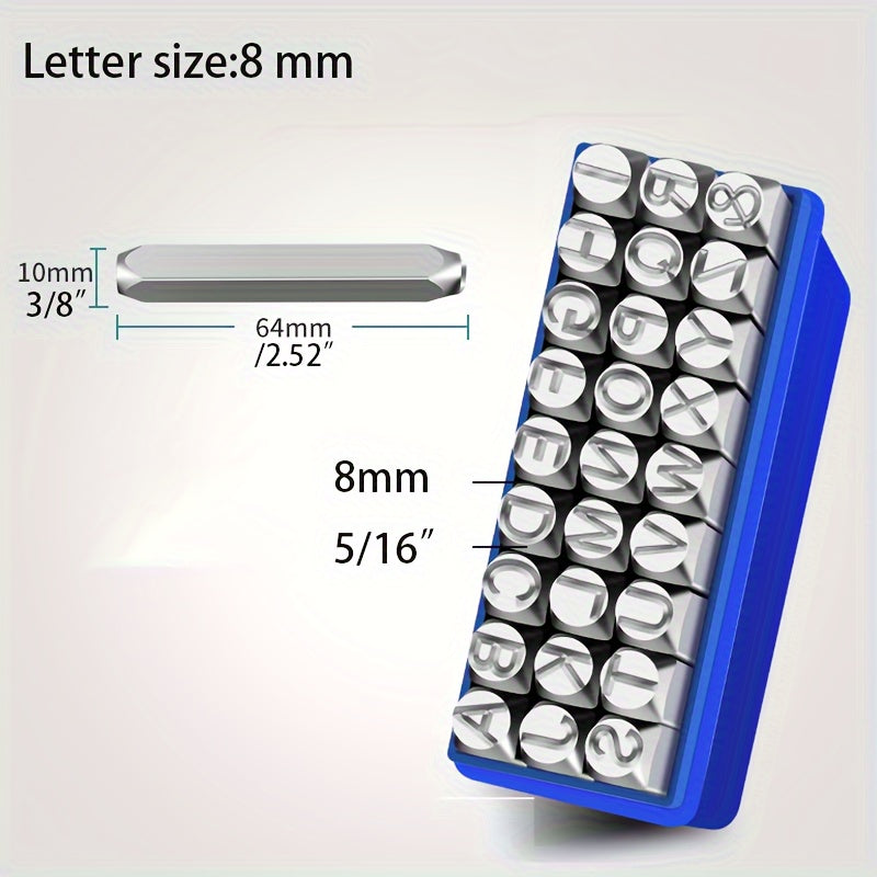 Alloy Steel Number and Letter Stamp Set for Metal Plastic Wood Leather Imprinting