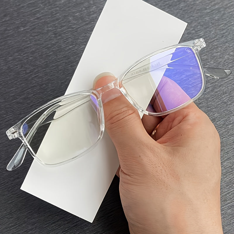 Ayollar va erkaklar uchun Y2K toʻrtburchak ramkali koʻk nurni blokirovka qiluvchi koʻzoynaklar kompyuter oʻyinlari uchun