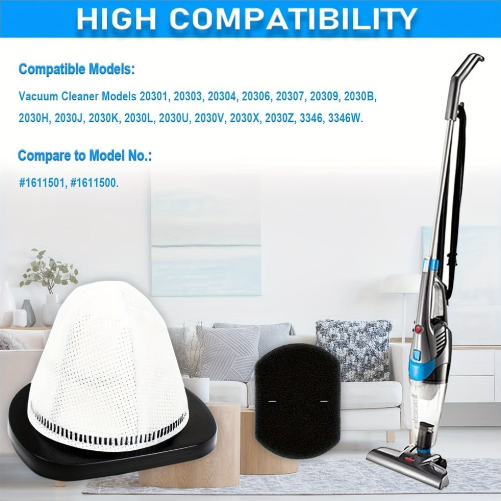 Turli modellarga mos keladigan 4-to'plam vakuum filtrlari va ko'pik filtrlari, almashtirish, mos keladi