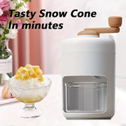 Manual hand-cranked ice shaver and smoothie maker for fruit milkshakes seafood easy to use ergonomic handle no electricity required for home restaurant