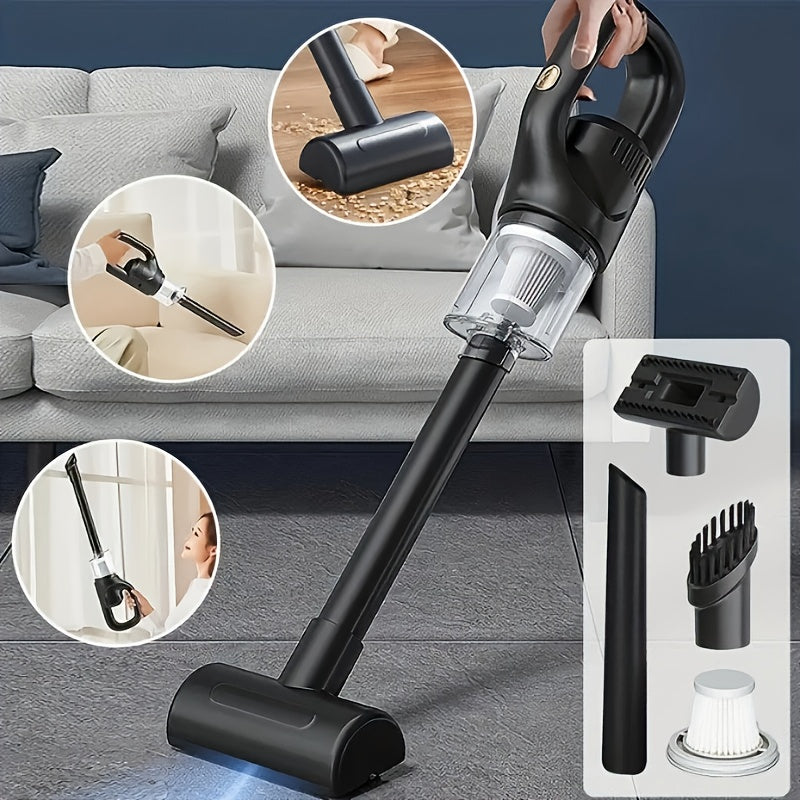 Мощный беспроводной ручной пылесос с легким и портативным дизайном. Мощная всасывающая сила для эффективной уборки дома и в автомобиле, что делает его идеальным подарком.