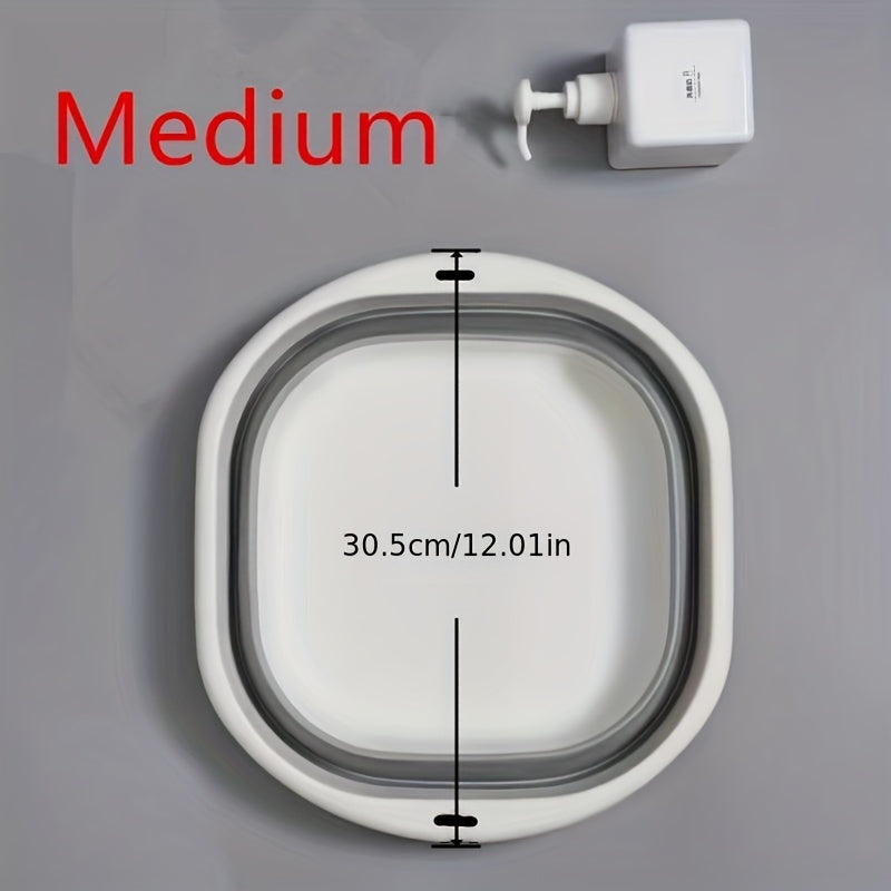 Foldable Plastic Basins Set for Washing Face Vegetables and Feet, Multi-Use