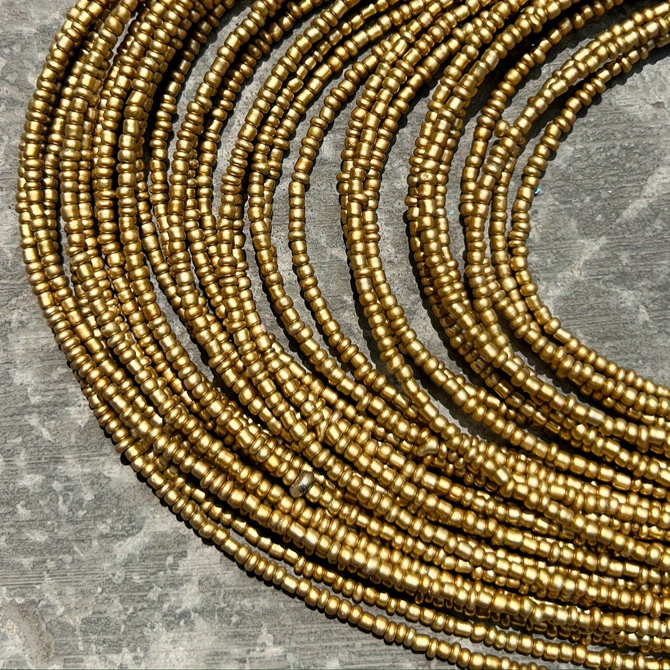 Bohemian Style 3-Piece Jewelry Set with Gold Beaded Necklace and Earrings