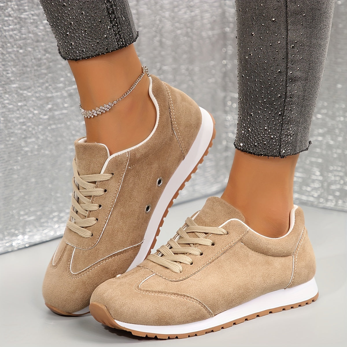 Women's Fashion Sneakers, Breathable Fabric, Low Top Casual Shoes