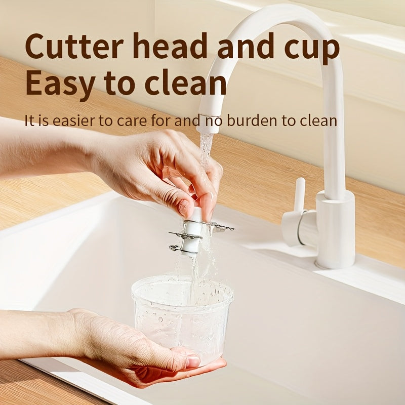 Cordless Mini Food Processor 250ml Stainless Steel Blades Rechargeable Battery