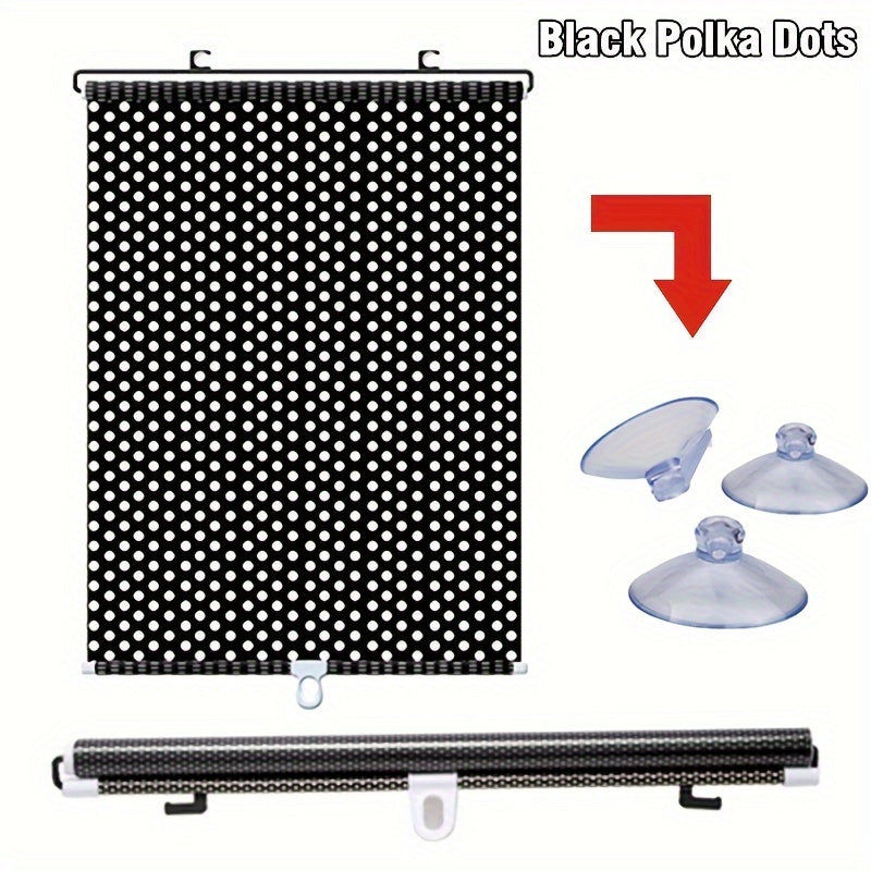 Portable Waterproof Roller Blind Shade with Suction Cups for Windows and Outdoor Use