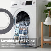 Flannel Throw Blanket Cozy French Style Hypoallergenic Machine Washable for Couch Bed Camping