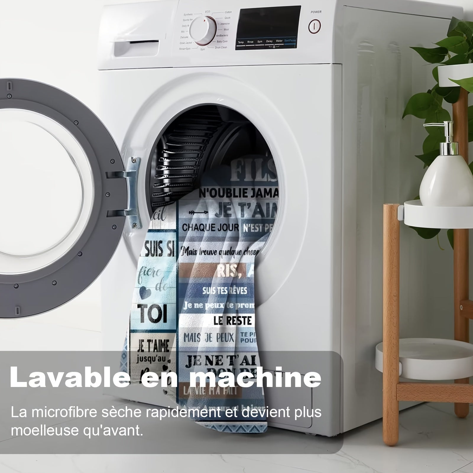 Flannel Throw Blanket Cozy French Style Hypoallergenic Machine Washable for Couch Bed Camping