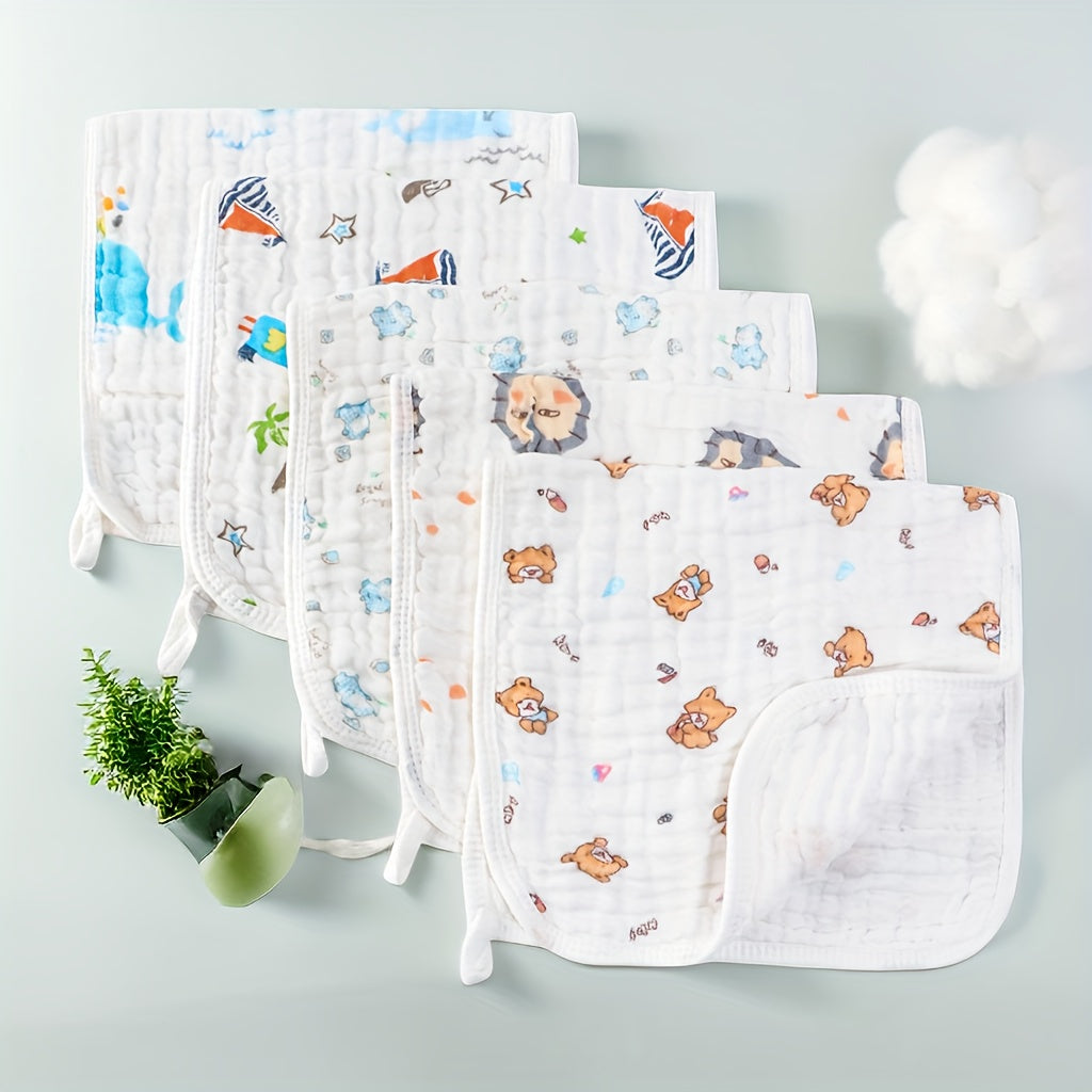 Baby Burp Cloths Muslin 50.8cmX25.4cm Pack of 5 for Boys and Girls