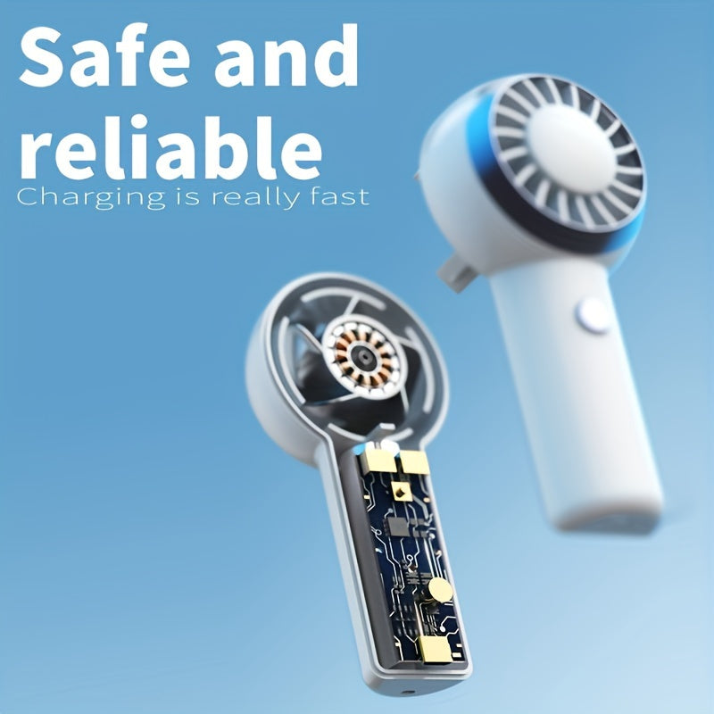 Mini Wearable Fan for Women Portable USB Rechargeable 3-Speed Adjustable