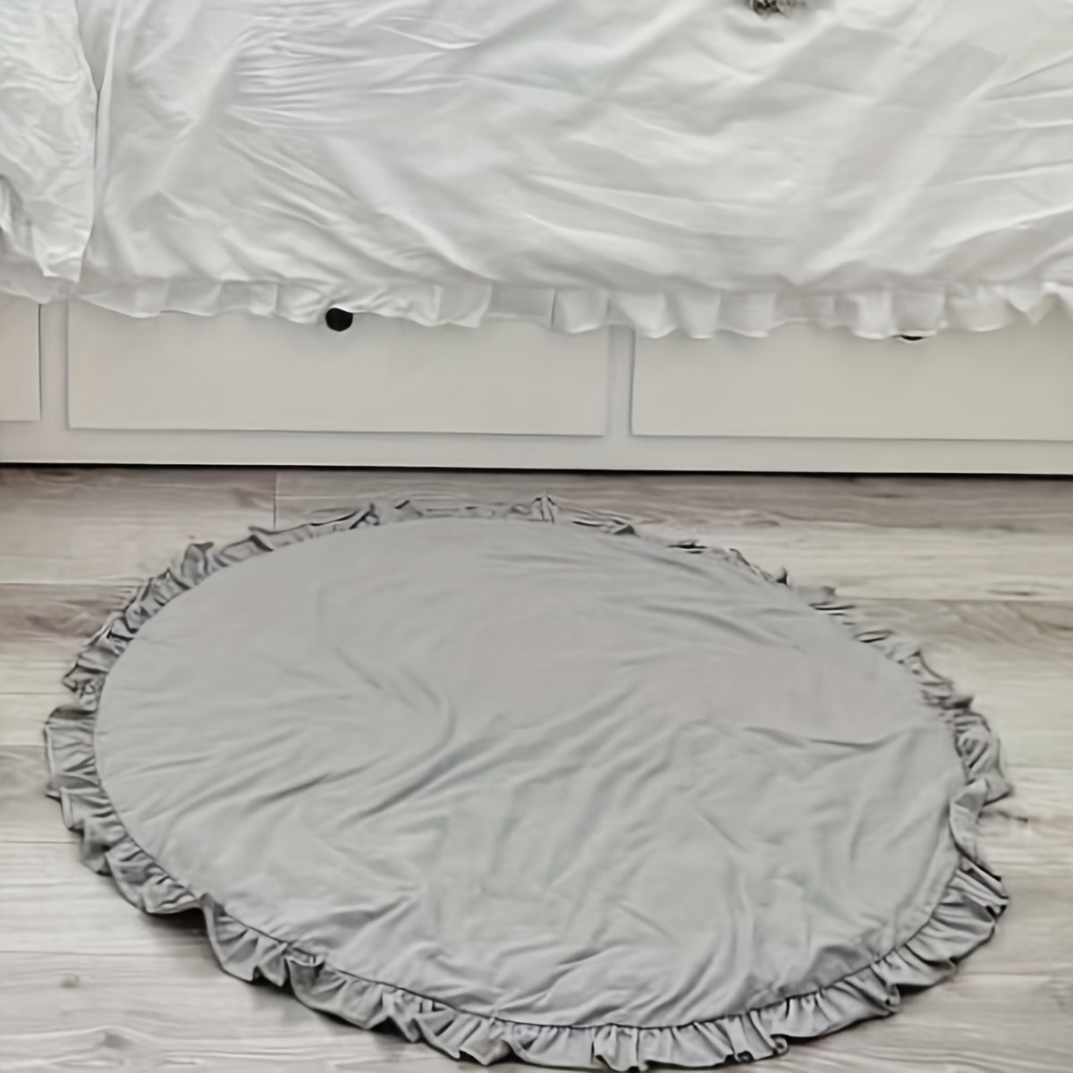 Kids Play Mat Lightweight Foldable Washable for Crawling and Playroom Decor in Gray White Pink