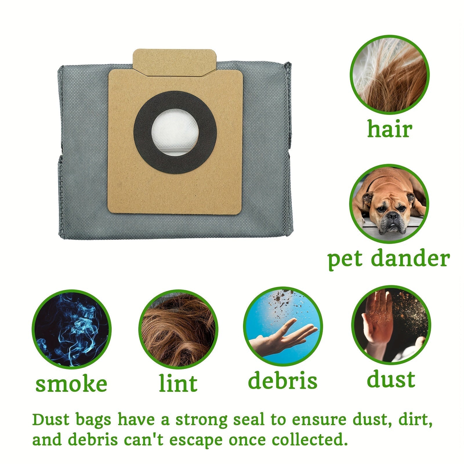 Set of 10 Replacement Dust Bags for Robot Vacuum Self-Empty Station