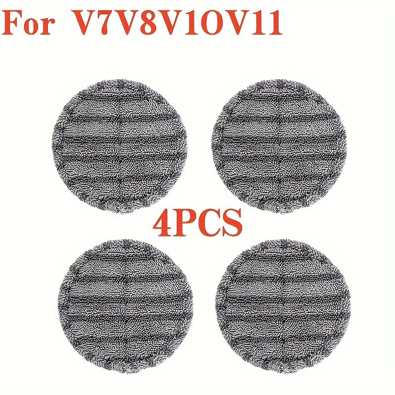 Set of 4 Microfiber Mop Pads for V7 V8 V10 V11 Electric Floor Cleaner