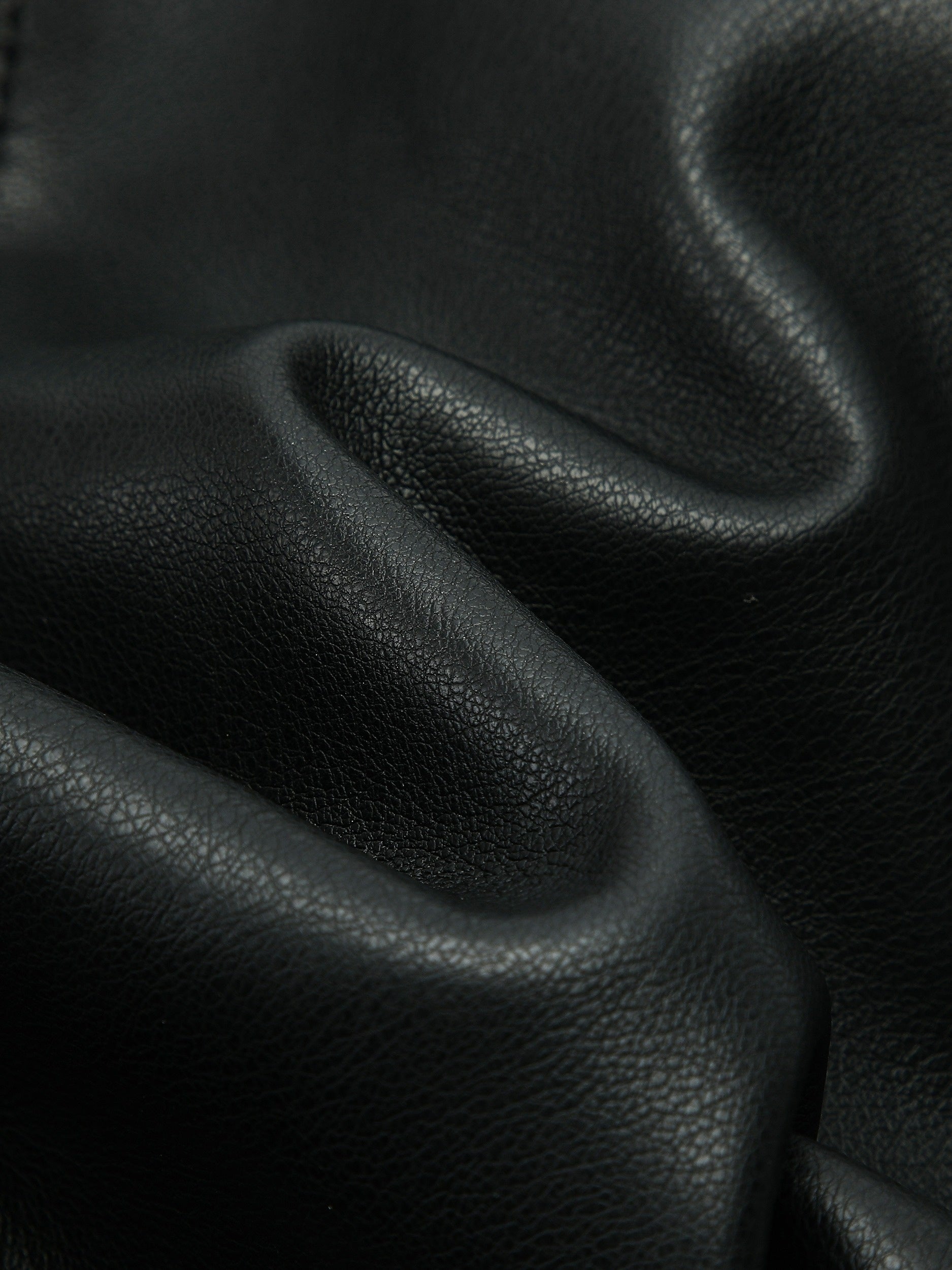 Women's Faux Leather Crop Jacket Long Sleeve Zipper Fall Spring Casual