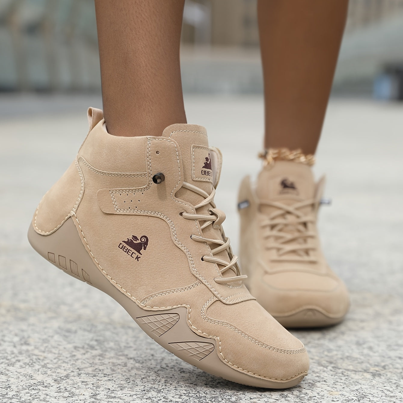 Unisex Leather Octopus Style Cross-Training Work Boots Slip-On