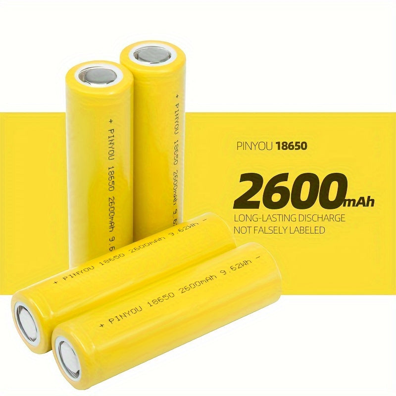 18650 Lithium Batareya 2600mAh 5C chiqarish Qayta tiklanadigan quvvat elementi