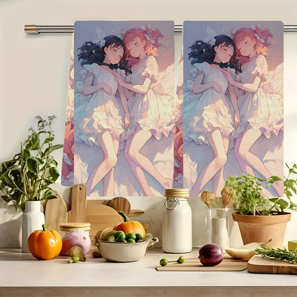 Kitchen Towel and Pillow Bundle, Absorbent Dish Towels, Machine Washable