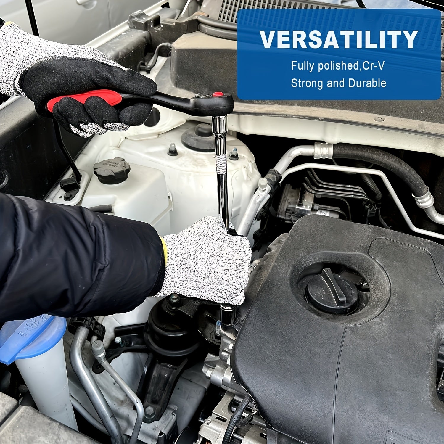 Universal Ratchet Wrench Connecting Rod Extension 15.24cm Small Fly Wrench Tool