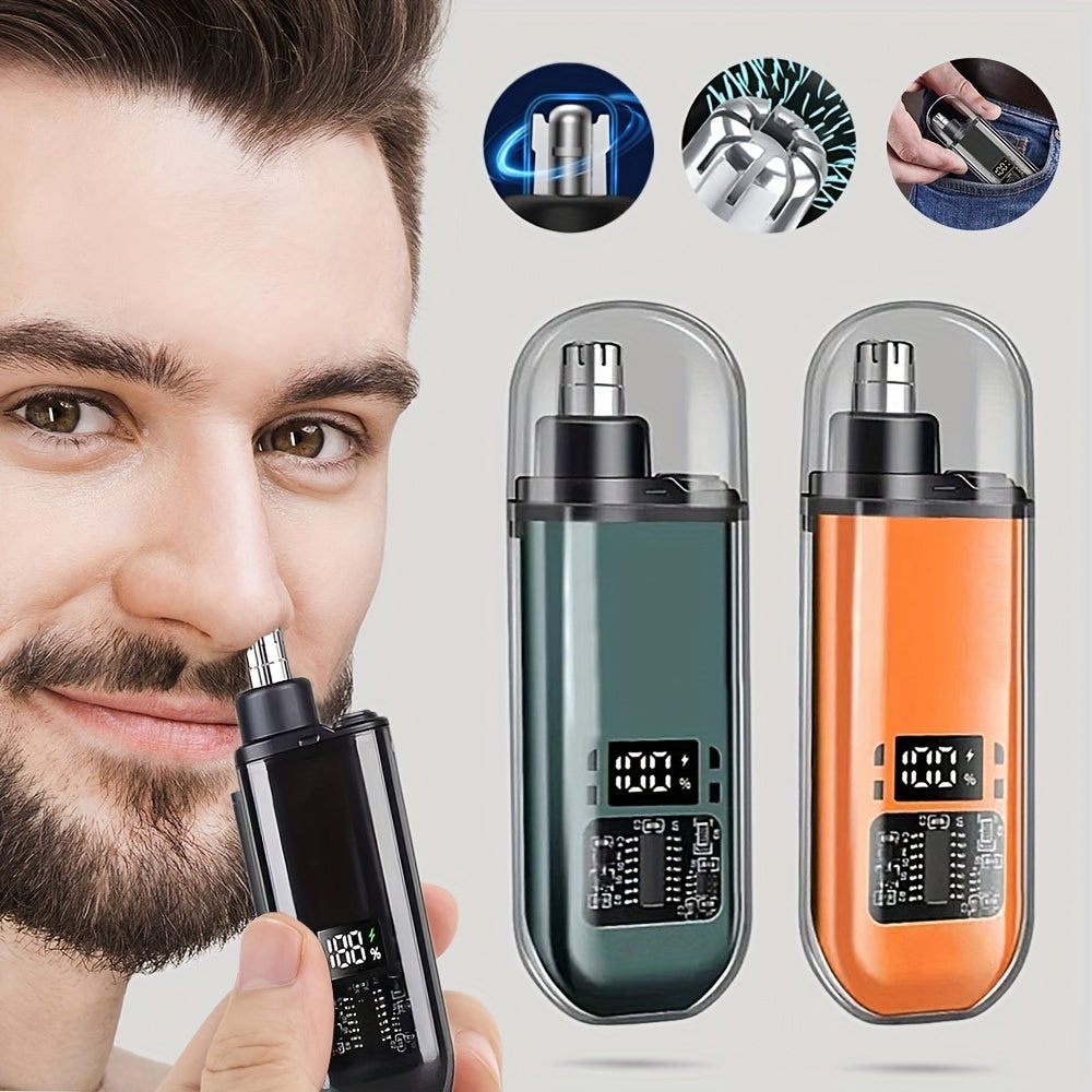 Men's USB Rechargeable Nose and Ear Hair Trimmer Compact Electric Personal Care