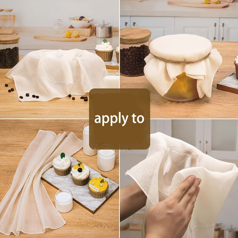6-Pack Unbleached Cotton Cheese Cloth Reusable Washable Kitchen Filter 48x48cm