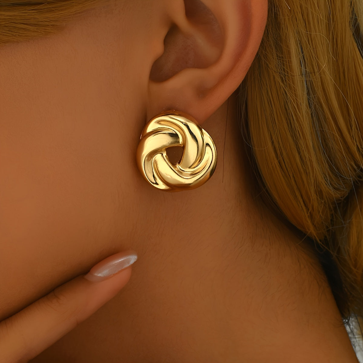 Женские золотые серьги-кольца с спиралью в готическом панк-стиле, украшения из железа