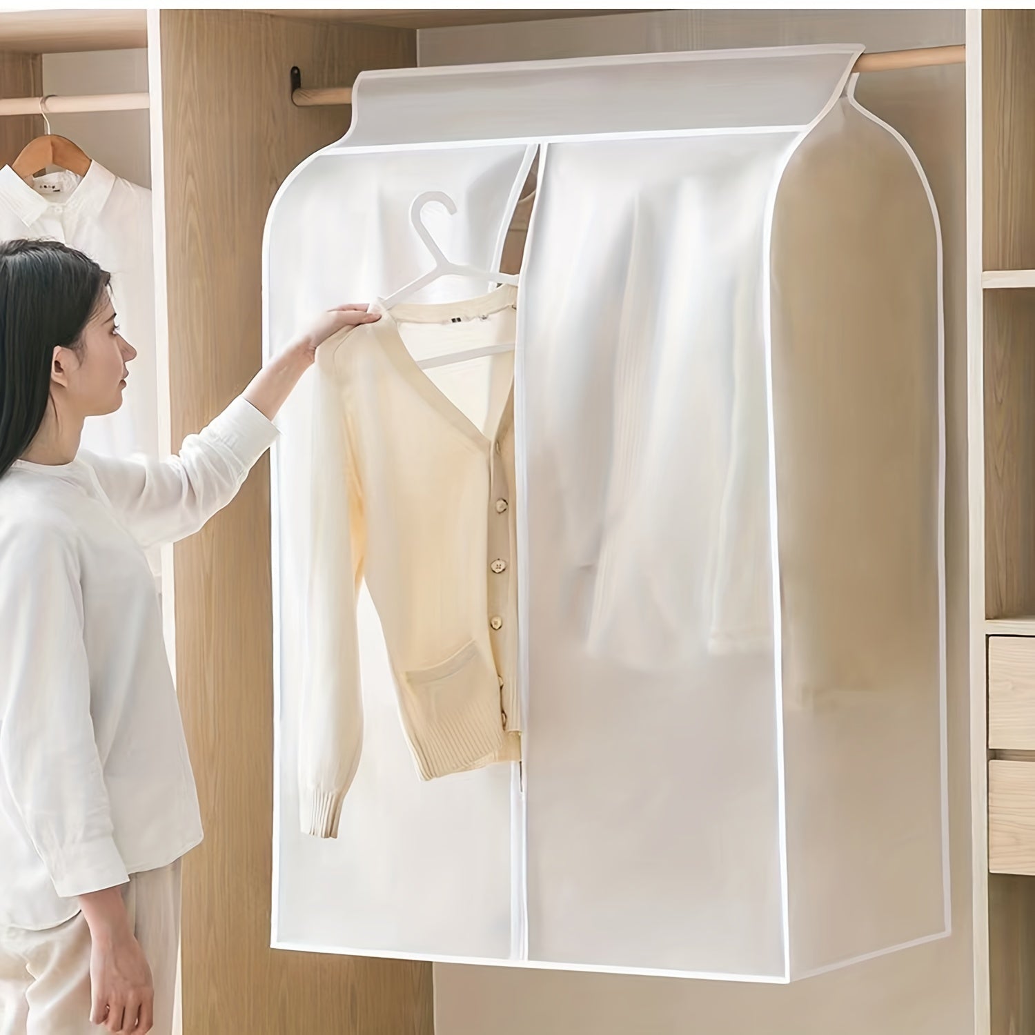 Extra Large Thickened Clothes Organizer Hanging Wardrobe Storage Dust Cover