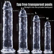 Adult Unisex Jelly Crystal Anal Plugs Small Medium Clear 7 Sizes