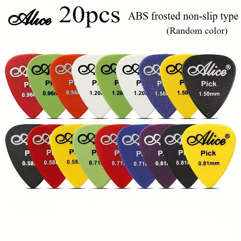 Guitar Picks Set 20pcs Assorted Colors and Thickness for Acoustic Electric Bass
