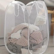 Pop-Up Mesh Laundry Basket with Handle for Dirty Clothes Storage Portable and Stylish