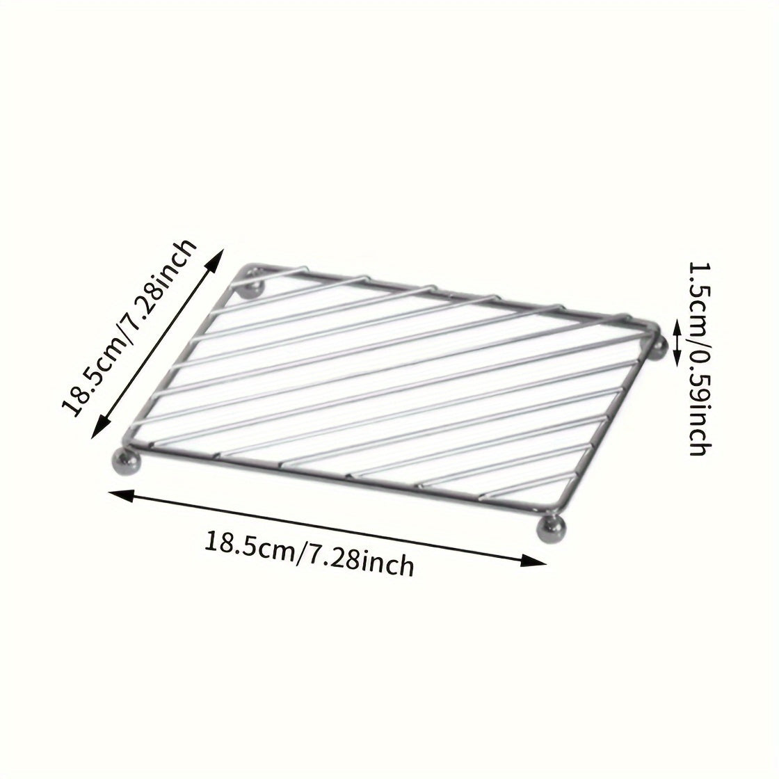 Stainless steel pot mat va coaster to'plami oshxona va restoran uchun, sirpanmaydigan va oson tozalanadigan.