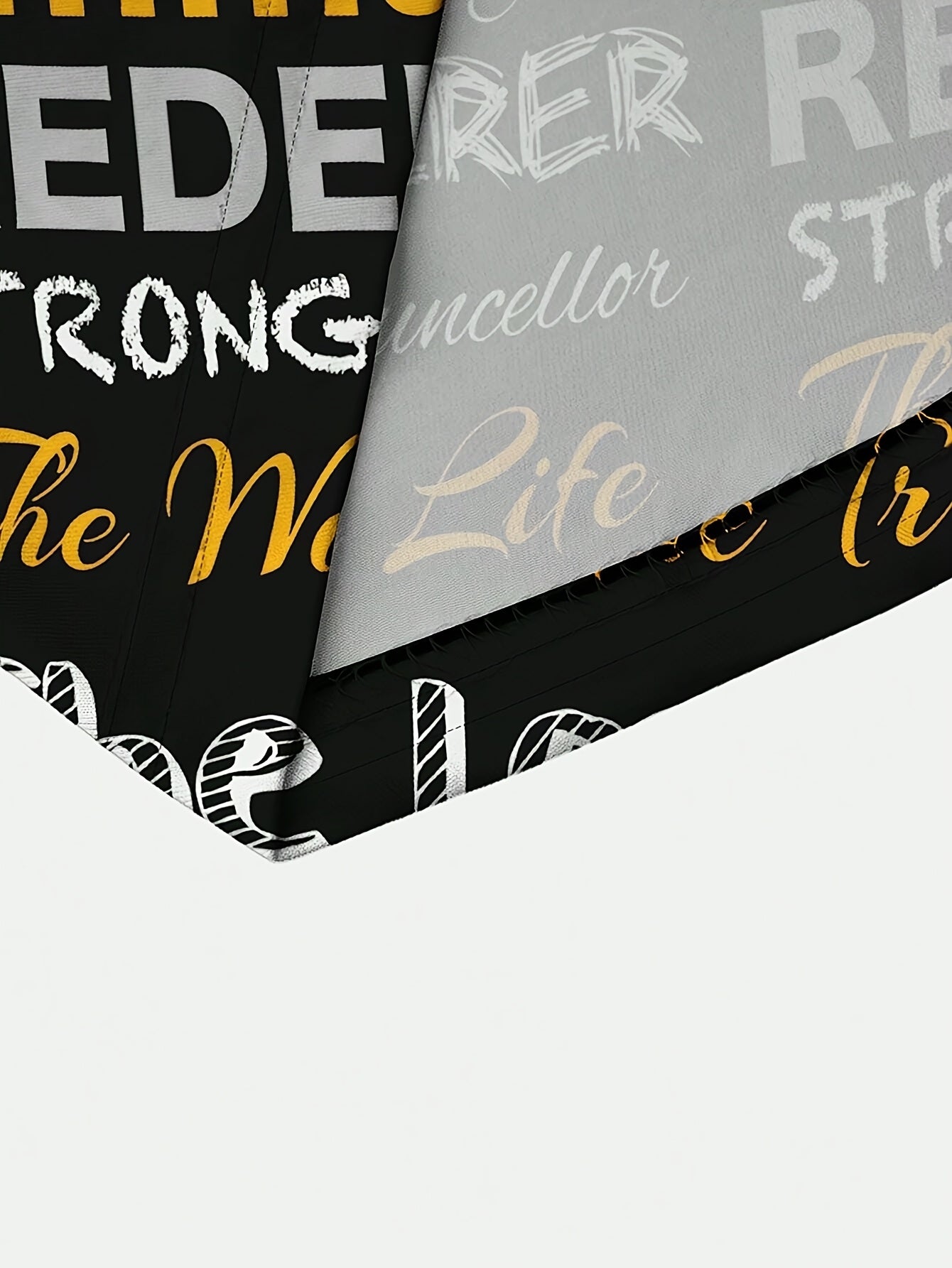 Women Plus Size Maxi Skirt Loose Fit High-Waisted Polyester Black Colorful Lettering Spring Summer Fall