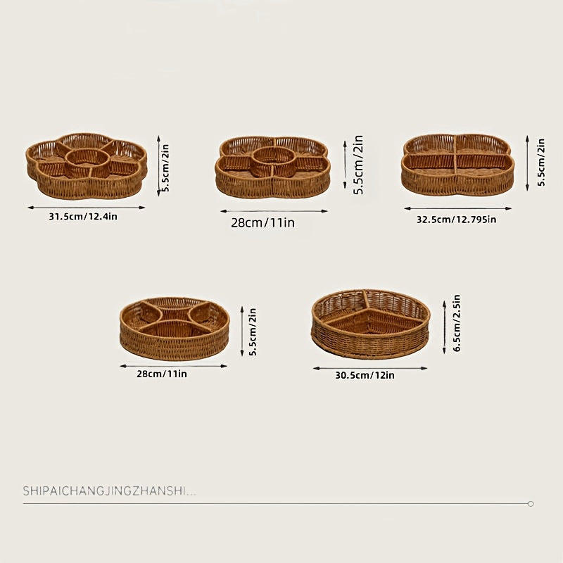 Plastic Fruit Bowl Round Snack and Candy Storage Organizer for Home