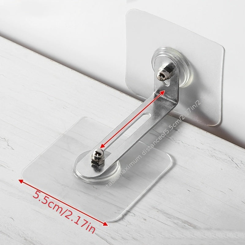 Set of 2 Anti-Tipping Furniture Fixing Devices for Cabinets and Wardrobes